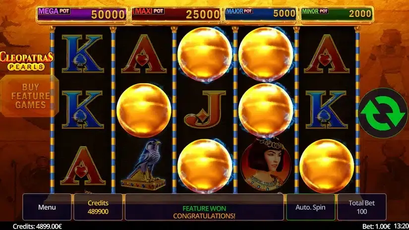 Cleopatras Pearls slot screenshot 2