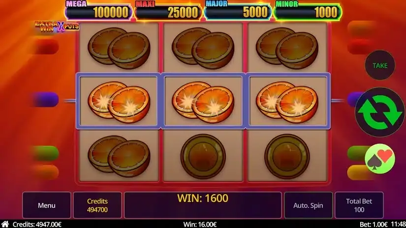 Extra Win X Pots slot screenshot 1