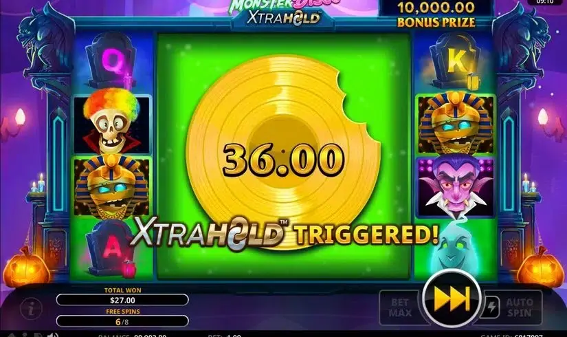 Monster Disco XtraHold slot screenshot 6