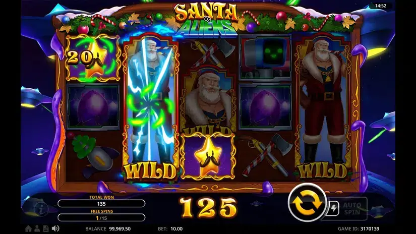 Santa Vs Aliens slot screenshot 5