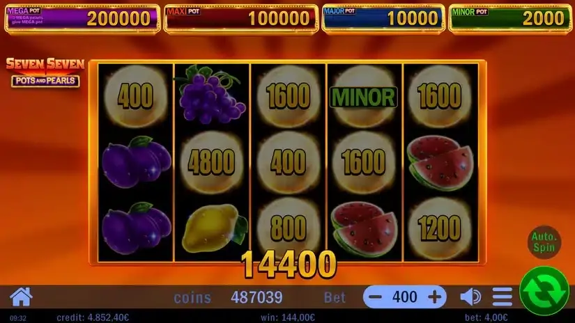 Seven Seven Pots and Pearls slot screenshot 
