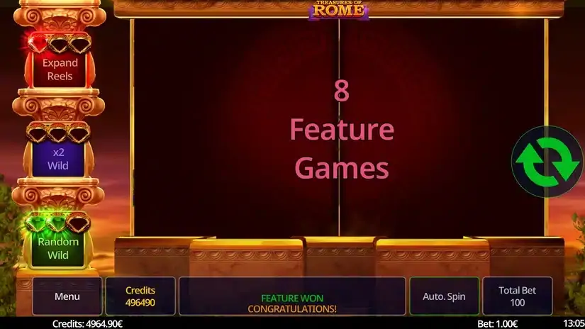Treasures of Rome slot screenshot 3