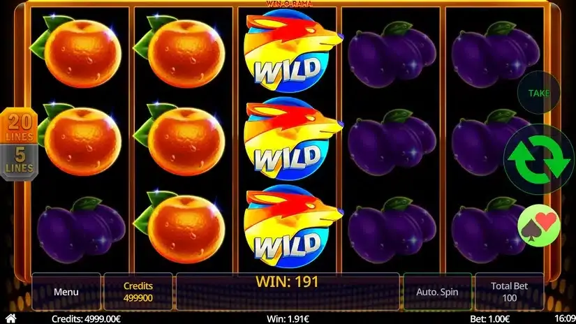 Win-O-Rama slot screenshot 2