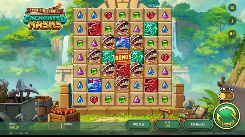 Archie O’Loggins and the Enchanted Masks slot screenshot 2
