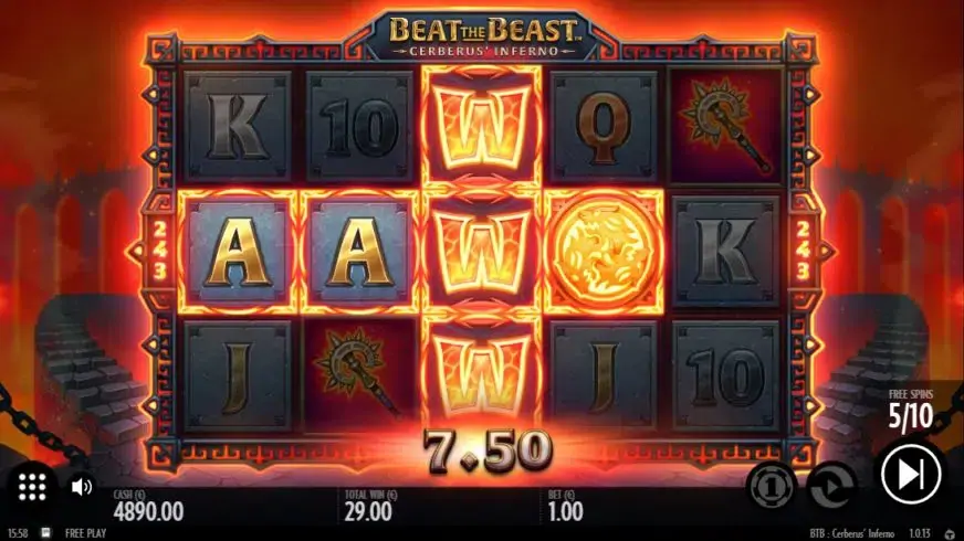 Beat the Beast Cerberus’ Inferno slot screenshot 4