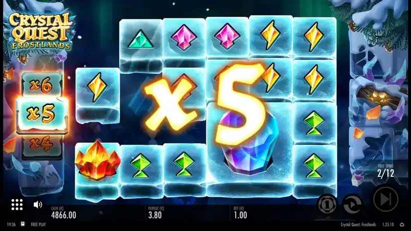 Crystal Quest Frostlands slot screenshot 