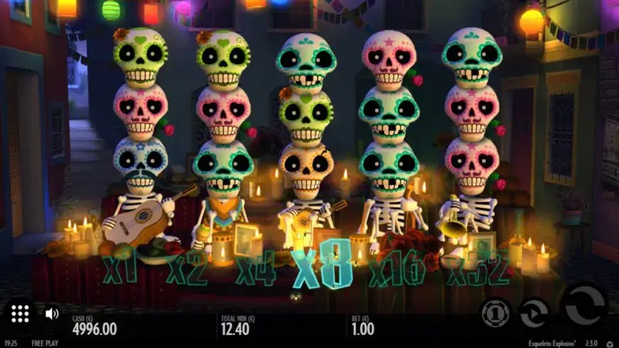 Esqueleto Explosivo slot screenshot 2