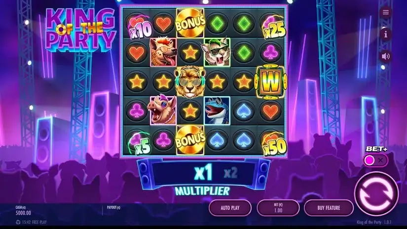 King of the Party slot screenshot 