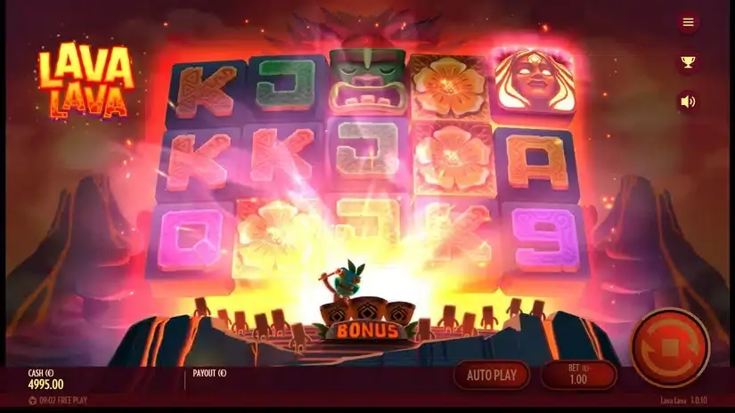 Lava Lava slot screenshot 2