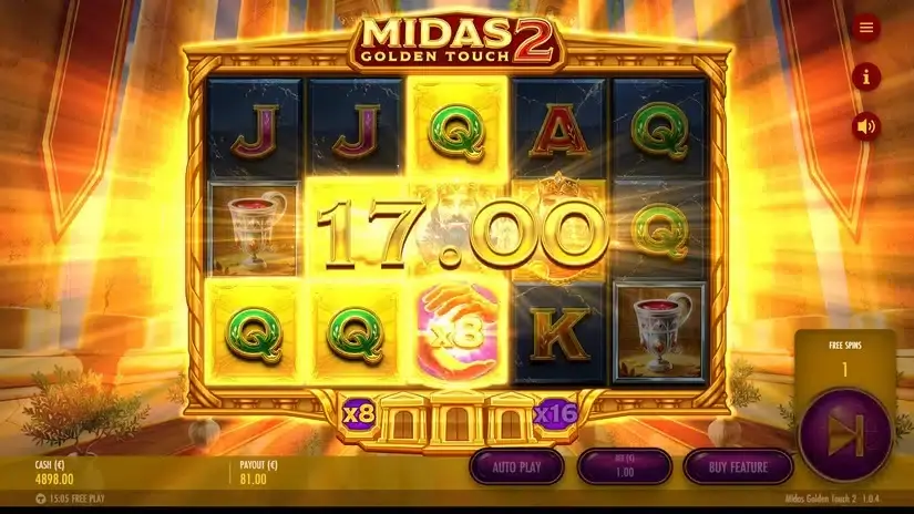 Midas Golden Touch 2 slot screenshot 