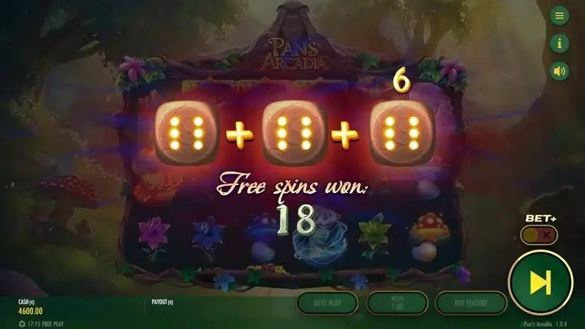 Pan’s Arcadia slot screenshot 3