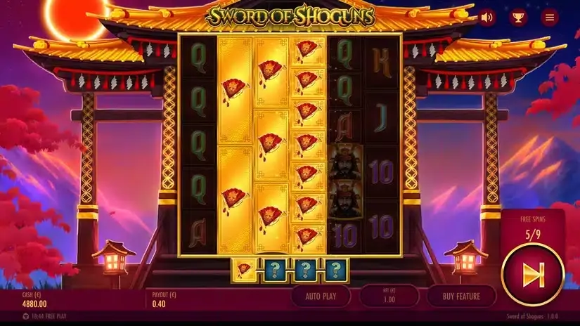Sword Of Shoguns slot screenshot 4