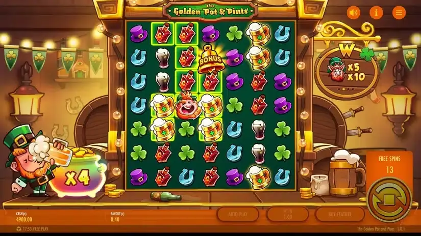 The Golden Pot & Pints slot screenshot 3