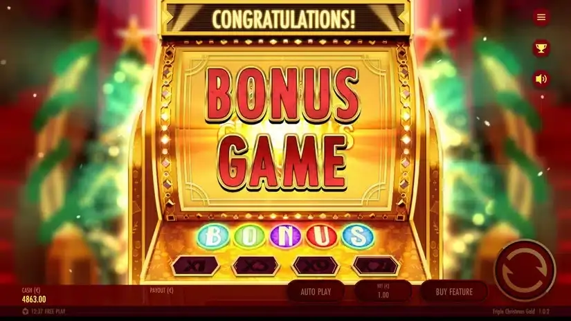 Triple Christmas Gold slot screenshot 3