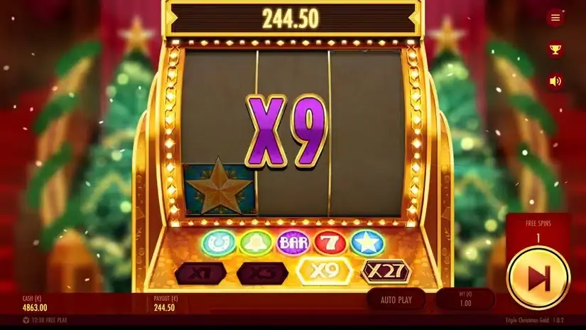 Triple Christmas Gold slot screenshot 8