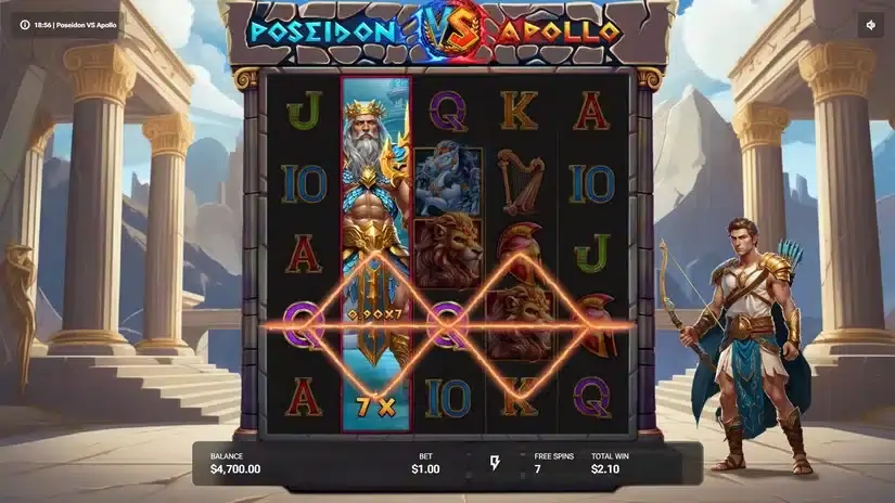Poseidon VS Apollo slot screenshot 4