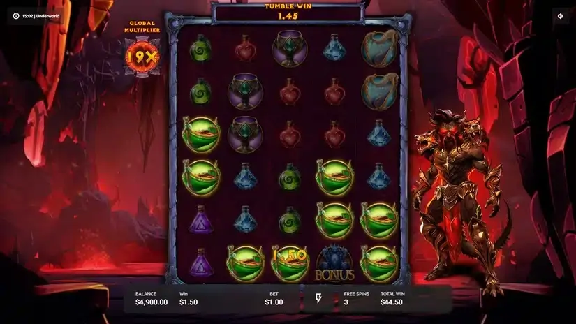 Underworld slot screenshot 5