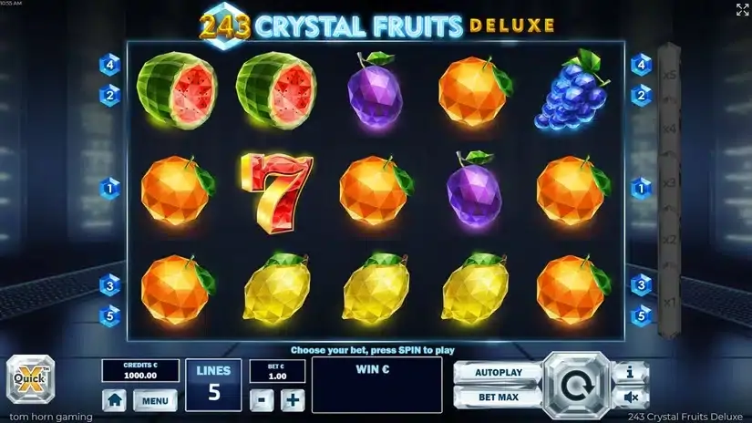 243 Crystal Fruits Deluxe slot screenshot 1