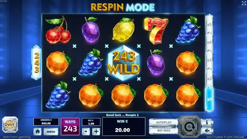 243 Crystal Fruits Deluxe slot screenshot 5