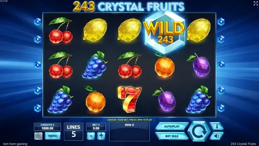 243 Crystal Fruits slot screenshot 1