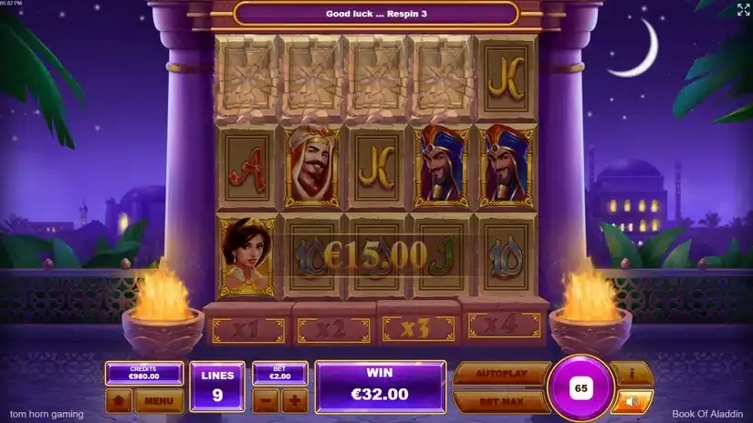 Book of Aladdin slot screenshot 2
