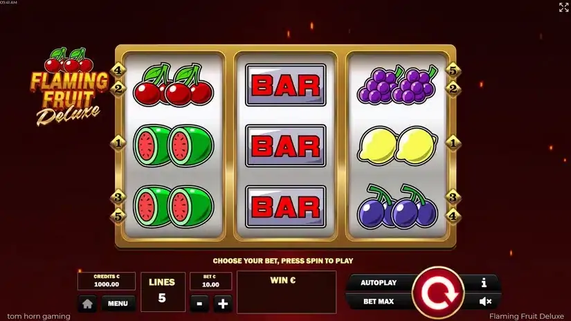 Flaming Fruit Deluxe slot screenshot 1