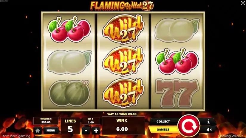 Flaming Wild 27 slot screenshot 3