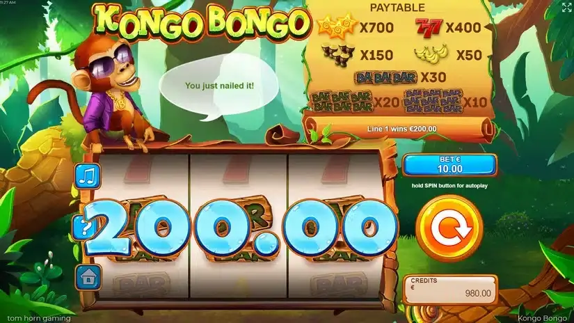 Kongo Bongo slot screenshot 2