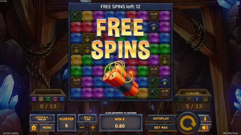 Mine Mine Quest slot screenshot 