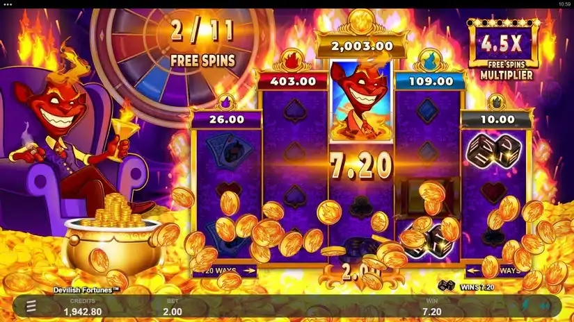 Devilish Fortunes slot screenshot 5