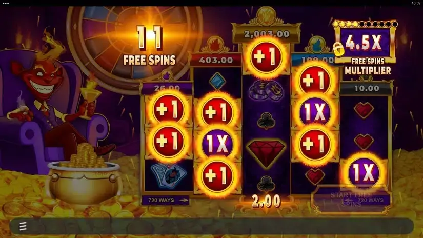Devilish Fortunes slot screenshot 4