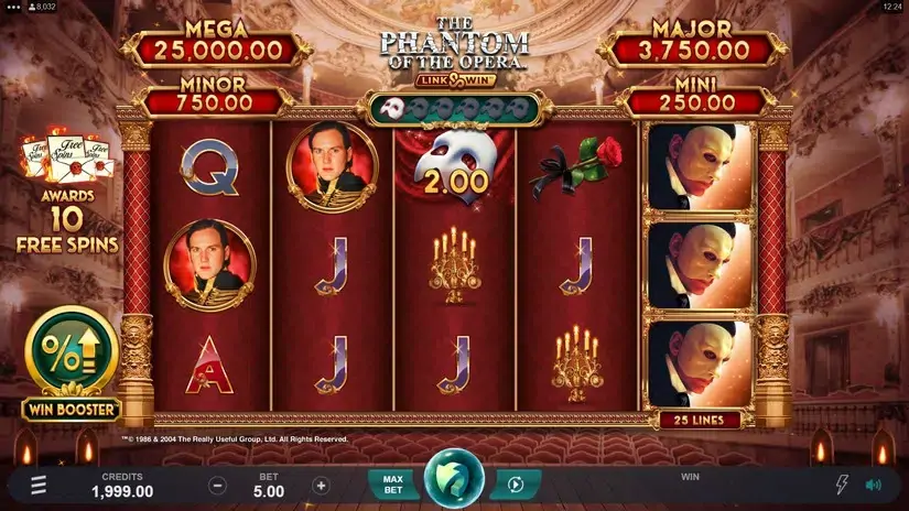 Phantom of the Opera Link & Win slot screenshot 