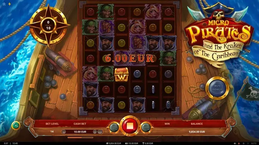 Micropirates and the Kraken of the Caribbean slot screenshot 2