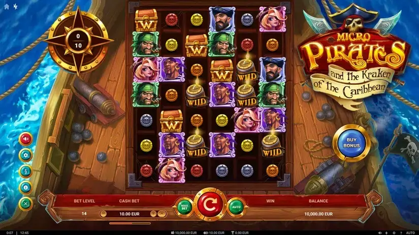 Micropirates and the Kraken of the Caribbean slot screenshot 1