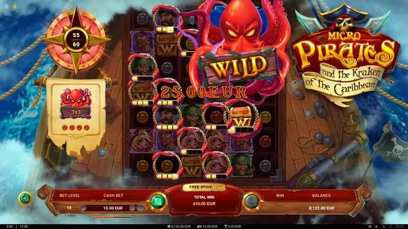 Micropirates and the Kraken of the Caribbean slot screenshot 7