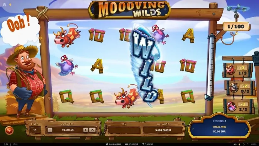 Moooving Wilds slot screenshot 3