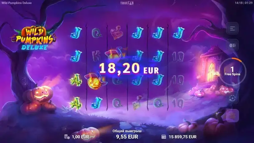 Wild Pumpkins Deluxe slot screenshot 