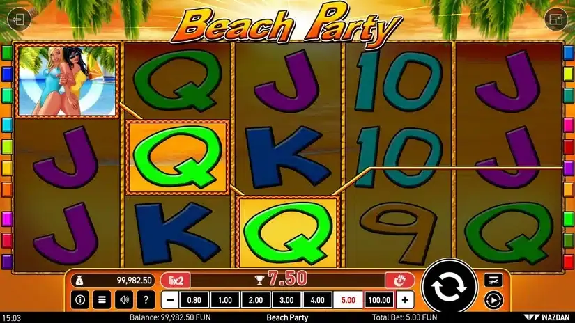 Beach Party slot screenshot 2