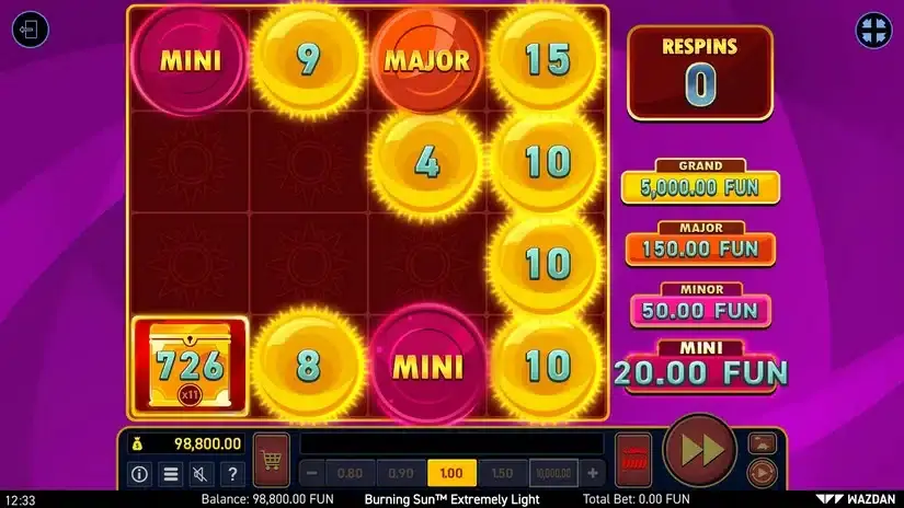 Burning Sun™ Extremely Light slot screenshot 5