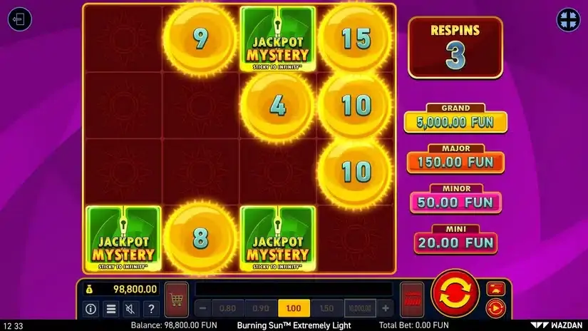 Burning Sun™ Extremely Light slot screenshot 3