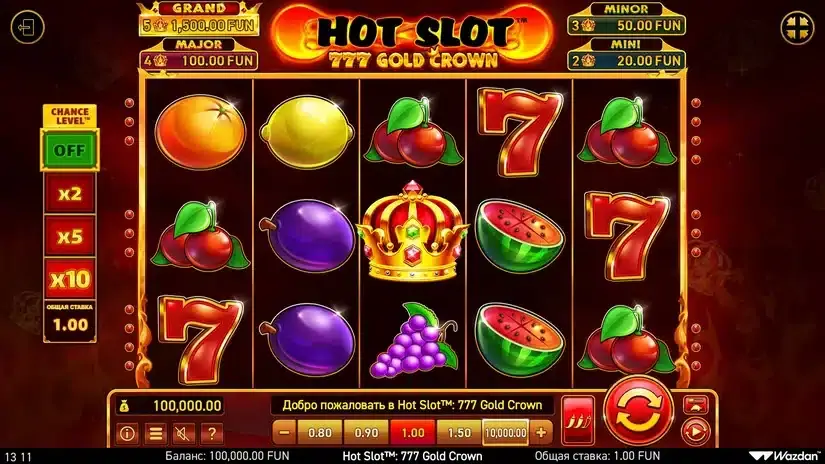 Hot Slot™: 777 Gold Crown slot screenshot 1