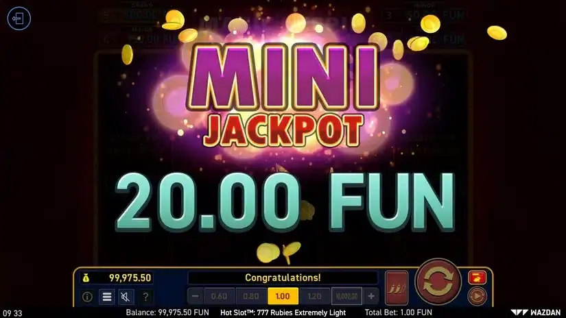 Hot Slot™: 777 Rubies Extremely Light slot screenshot 4