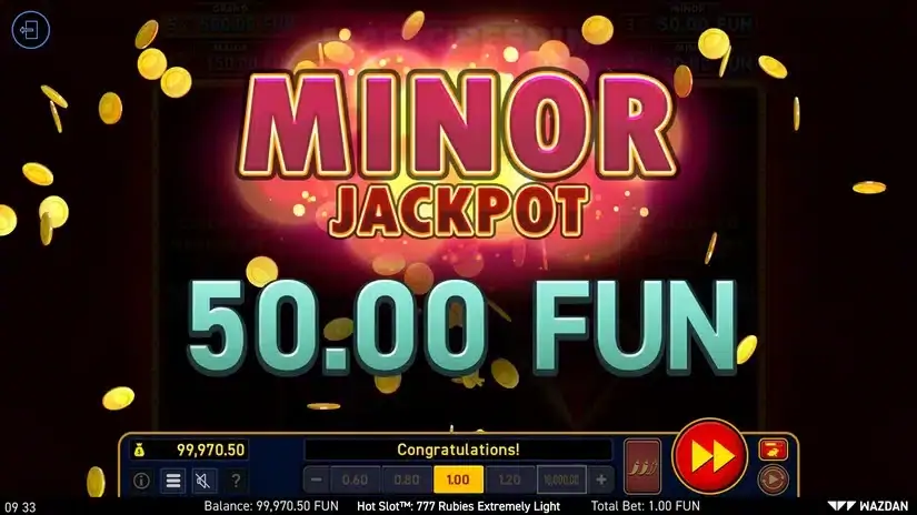 Hot Slot™: 777 Rubies Extremely Light slot screenshot 5