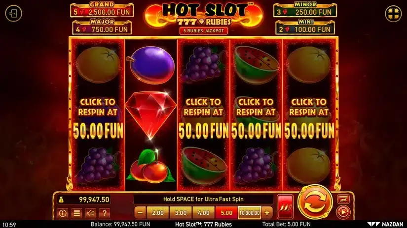 Hot Slot™: 777 Rubies slot screenshot 5