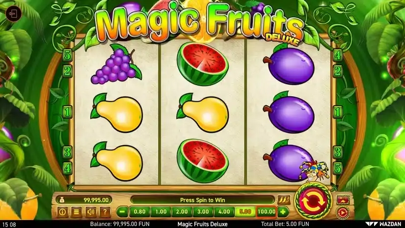 Magic Fruits Deluxe slot screenshot 