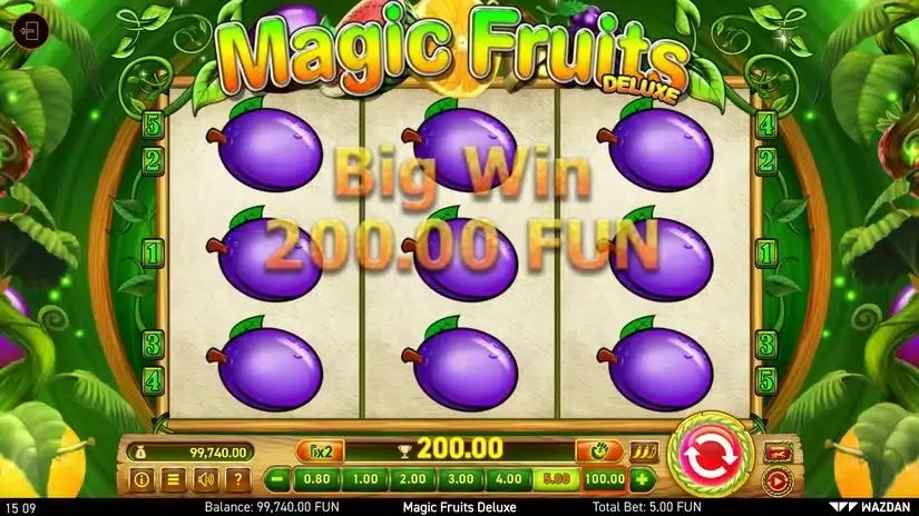 Magic Fruits Deluxe slot screenshot 