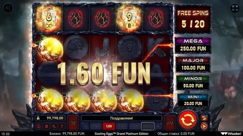Sizzling Eggs™ Grand Platinum Edition slot screenshot 4