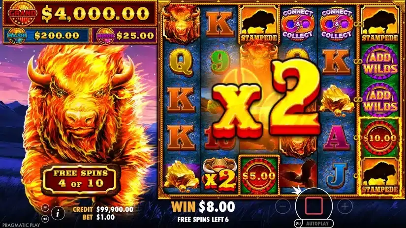 Fire Stampede 2 slot screenshot 4