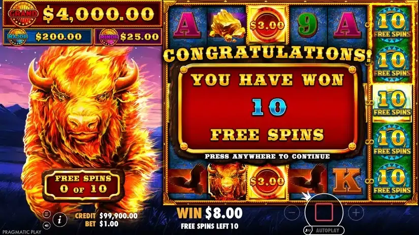 Fire Stampede 2 slot screenshot 3