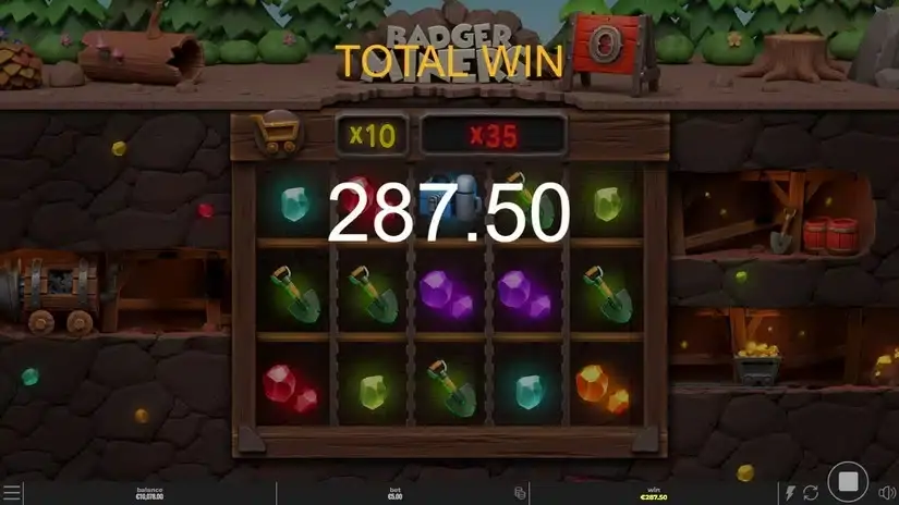 Badger Miners slot screenshot 